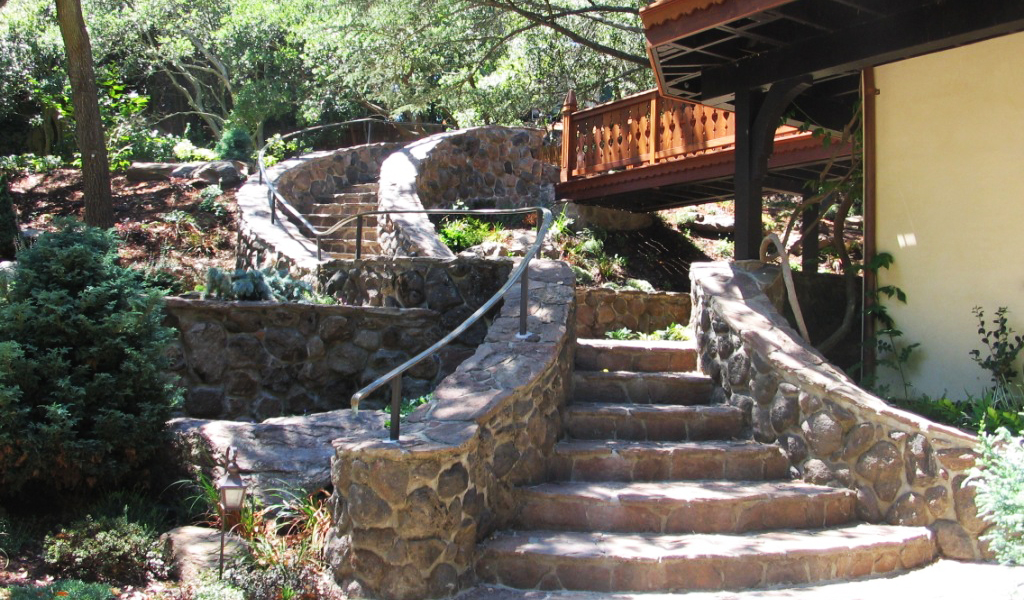 MLA Landscape Architecture Orinda landscaping stone stairs
